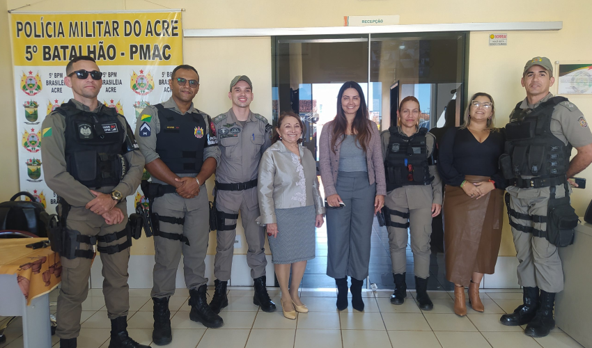 TJAC visita equipe da Patrulha Maria da Penha em Brasiléia