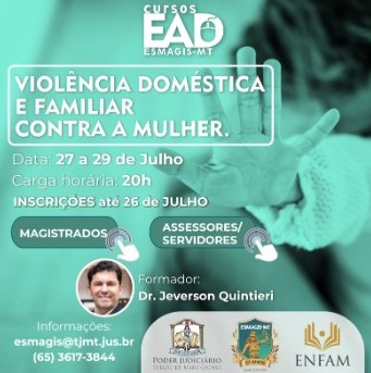 Inscrições para curso sobre Violência Doméstica seguem até terça-feira