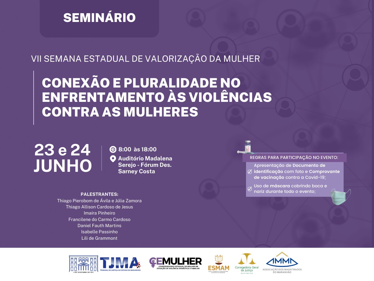 Enfrentamento à violência contra mulheres será tema de seminário estadual